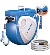 Larbanke 1/2 in × 100 ft Garden Hose Reel,Wall-Mounted Hose Reel with Bottom Drain,180° Rotating ...