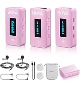 BOYA Wireless Lavalier Microphone BY-XM6-K2 Noise Cancelling Lapel Microphones for DSLR Cameras,3...