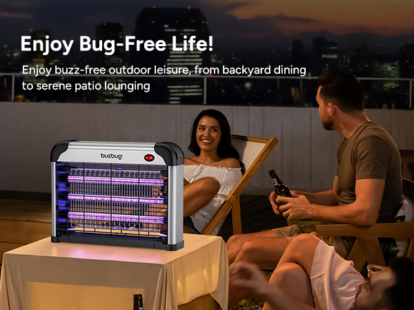 Enjoy Bug-Free Life! Enjoy buzz-free outdoor leisure, from backyard dining to serene patio lounging