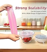 SXunacou 14 piece set circular square silicone dustproof and fresh-keeping cover, kitchen and hou...