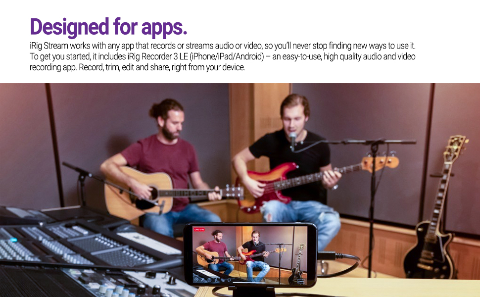 Stream Stereo Audio Interface – 24-Bit 48 kHz Recording iPhone, iPad, Mac, PC USB-C &amp; Lightning