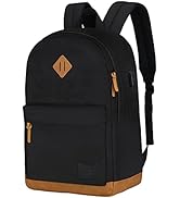 KOPHLY Large Carry-on Travel Laptop Backpack with USB Charging Port For Men and Women, Classic Ba...