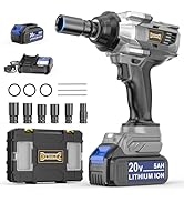 DIYtoolifz Cordless Impact Wrench 1/2 inch Compatible with DeWalt 20V Battery, 1000 Ft-lbs (1360N...