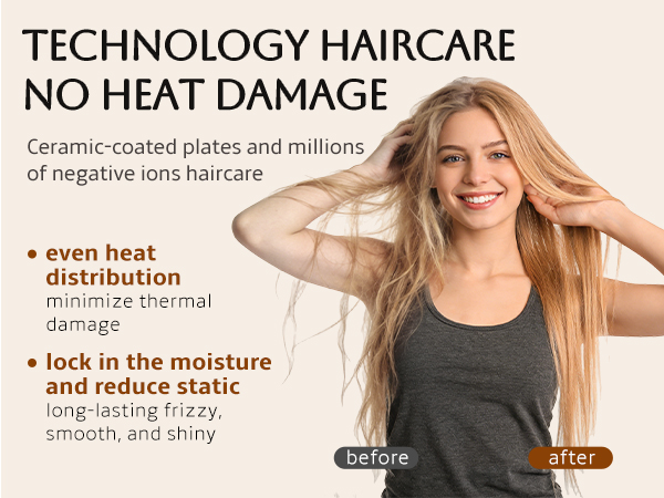hairdryer brush;no heat damage;ceramic-coated;negative ions