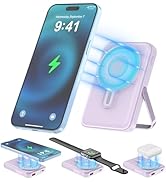 JYTIGV Wireless Portable Charger,3-in-1 Magnetic Power Bank 10000mAh with LED Display,22.5W Fast ...