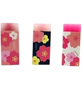 3 Pcs Pink Lovely Cherry Blossoms Rubber Erasers of Sakura Petal Sketch Painting Pencil Correctio...
