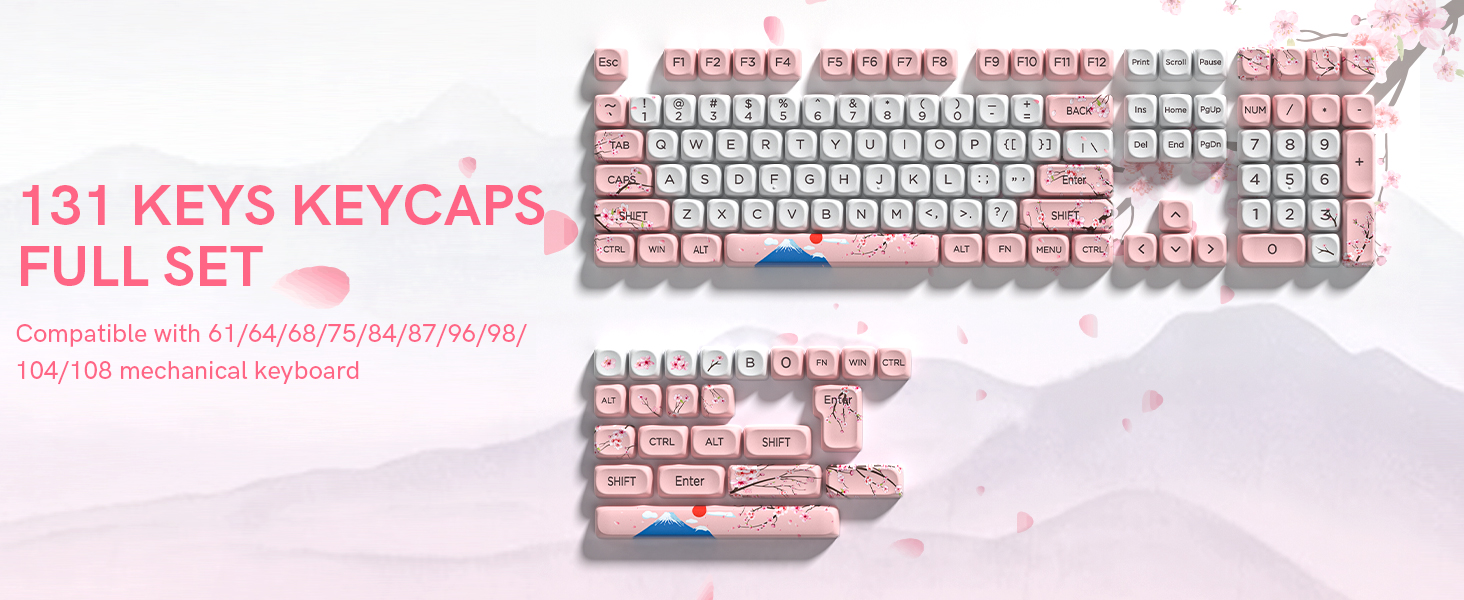 131 KEYS KEYCAPS FULL SET