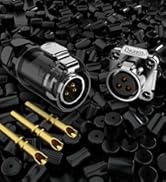 CNLINKO LP20 Series Waterproof Connector, IP68 Fast Locking Connect, 20A 500V 2pin m20 Male and F...