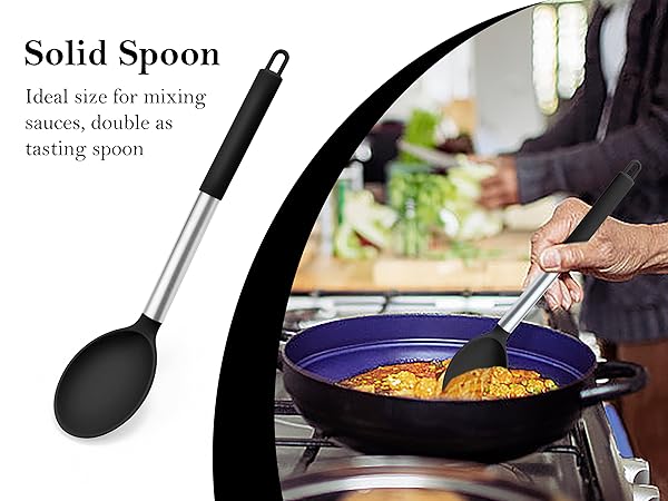 Black Cooking Utensil Set of 4