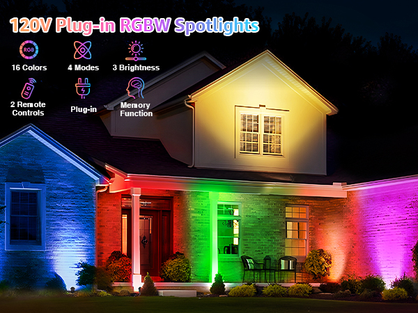 outdoor spotlight rgbw