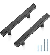 JOY DECOR 30 Pack 3 Inch Matte Black Square Cabinet Handles Stainless Steel Cabinet Hardware Pull...