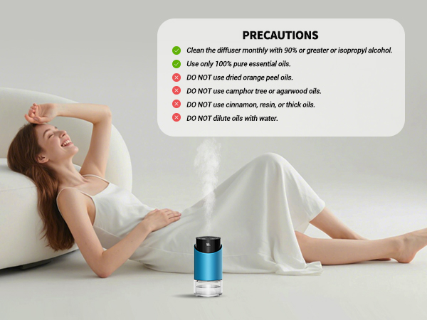 waterless diffuser essential oil scent aromatherapy portable battery operated home room office mini