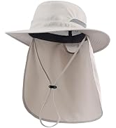 Connectyle UPF 50+ Wide Brim Sun Hat for Men Women UV Protection Fishing Hat with Neck Flap Outdo...