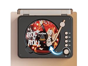 Step 4: Push the lever to the left to listen to the music.