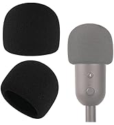 Rigych Seiren V2 X Microphone Windscreen, 2 Pcs Foam Mic Cover Large Size Pop Filter for Razer Se...