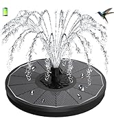GAIZERL 3.5W Solar Fountain with 2000mAh Battery - Work On Cloudy Days - Upgrade Glass Panel Sola...