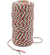 G2PLUS Christmas Twine String - 2MM 328 Ft Baker's Twine, Red Green White Cotton String for Gift ...