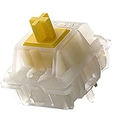 Gateron Milky Yellow Switches - Silent Linear Switches for MX Mechanical Keyboard Switches for Ga...