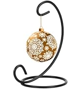 EOWCO 6in Single Ornament Display Stand, Small Tabletop Ornament Hangers, Air Plant Holder, Black...