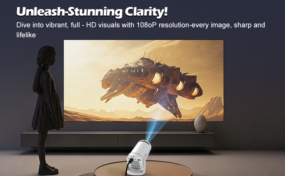 projector;mini projector;portable projector;projector with wifi and bluetooth;projector for bedroom