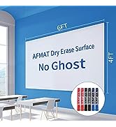 Dry Erase Whiteboard Paper, Large White Board Stickers for Wall, 6x4ft Dry Erase Paper Roll with ...