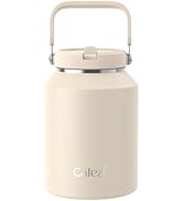 Cafezi 64oz Insulated Water Bottle, Stainless Steel Water Bottles with Flip Straw and Top Handle,...