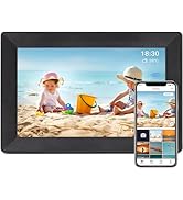 Frameo 10.1Inch Digital Photo Frame WiFi Smart Digital Picture Frame,16GB Storage, Wall-Mounted, ...