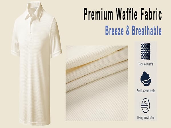 waffle polo shirts for men