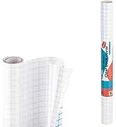 Contact Paper Clear, 17.5” x 5-Feet, Transparent Self Adhesive Book and Textbook Covers for Paper...