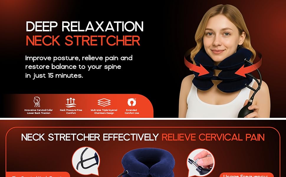 neck decompression collar neck brace for pain relief cervical alignment device