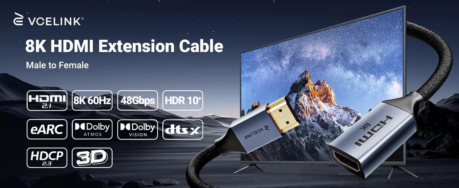 8K hdmi extension cable hdmi 2.1