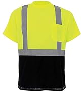 Global Glove GLO-007B - FrogWear HV - High-Visibility Self-Wicking Short Sleeved Shirt - 2X-Large