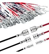 Tmyjfjingxi 30PCS 2.8mm /4.8mm /6.3mm Female Speaker Wire Connector with Insulating Sleeves Speak...
