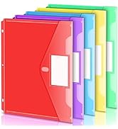Forvencer Binder Pocket, 5 Pack Super Heavyweight Poly Binder Pocket with Hook and Loop Fasteners...