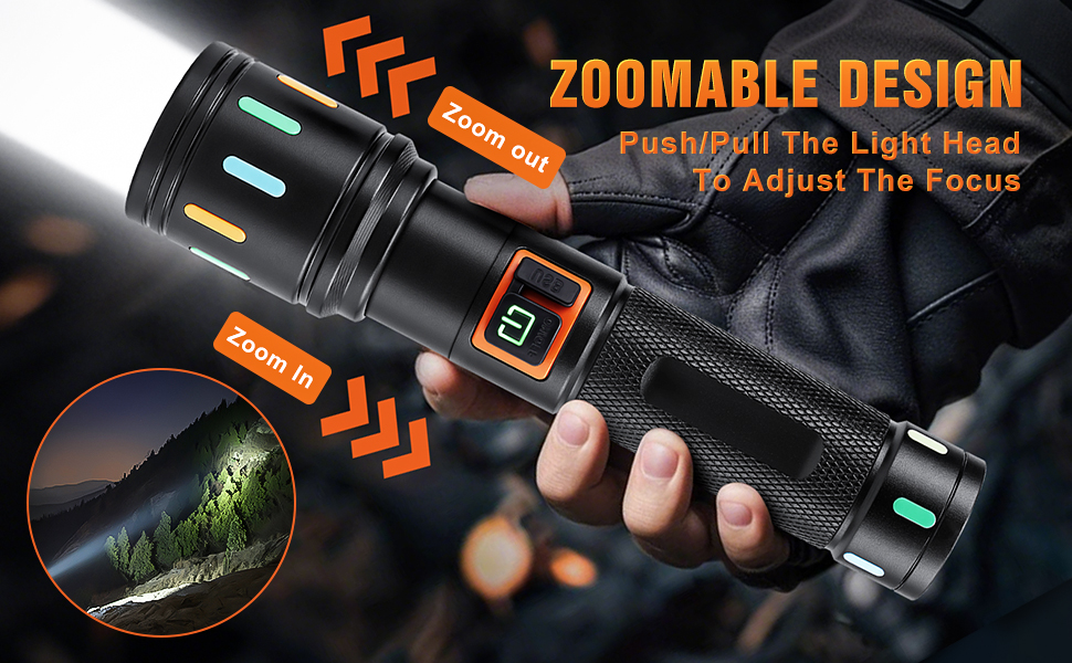 triplelight 180 degree led flashlight; high lumen flashlight; high power flashlight