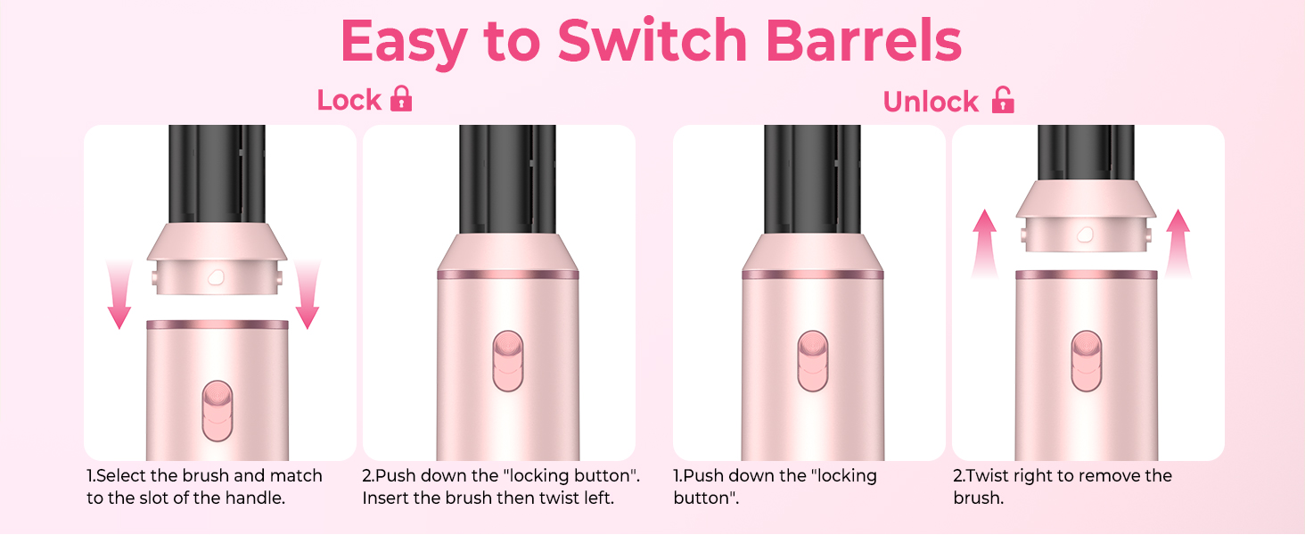 Easy to Switch Barrels Lock Unlock