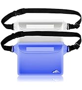 HEETA 2 Pack Waterproof Pouch, Screen Touch Sensitive Waterproof Dry Bag with Adjustable Waist St...