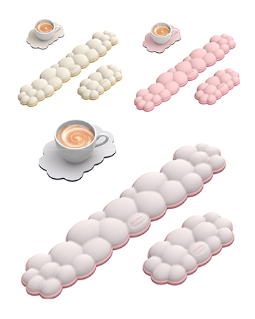 Vaydeer Cloud Keyboard Wrist Rest Set – Ergonomic Memory Foam Wrist Pad for Computer, Laptop Gaming