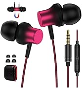Wired Earbuds for iPhone iPod Laptops,3.5mm Plug Noise Cancelling Headphones with Microphone Volu...