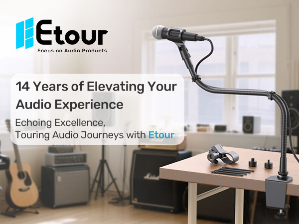 19 inch gooseneck mic stand for desk