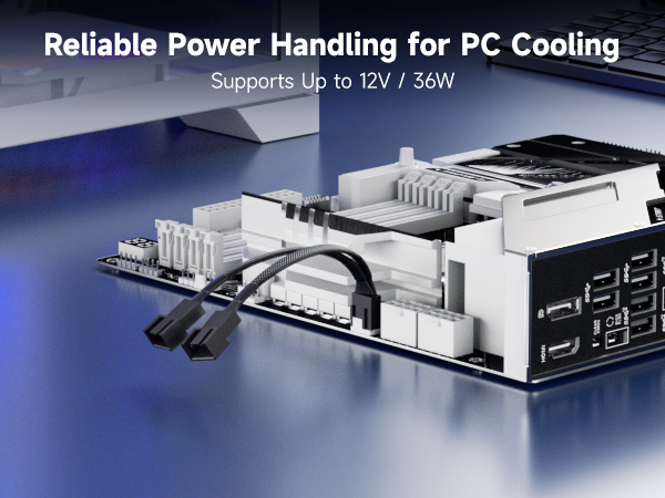 3 Way 4 Pin PWM Fan Splitter Cable