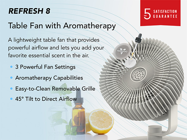 Refresh 8 Aromatherapy Table Fan Mobile