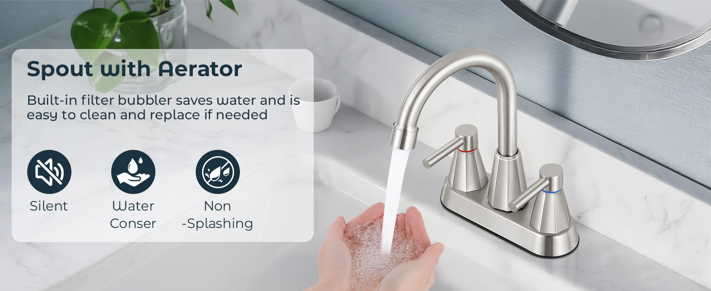 brush nickel bathroom faucet