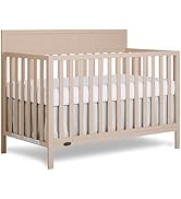 Dream On Me Ivy 5-in-1 Convertible Full-Size Baby Crib in Almond Butter, GreenGuard Gold &amp; JPMA C...