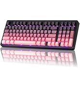 ZORNHER ZH980 Wireless Mechanical Keyboard,95% Pink Creamy Keyboard with Number Pad,Hot-Swappable...