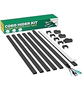 Delamu Cord Hider, 100in Self-Adhesive Cord Cover Kit for Wall Mounted TV, Paintable Wire Hider, ...