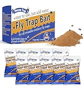 10x1.06oz Fly Bait Trap Refill Packets, Flies Attractant Refills for All Reusable Fly Traps Outdoor