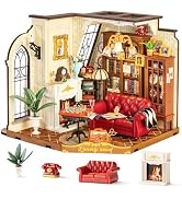 Rolife DIY Miniature House Kit Victorian Parlor 1:18 Scale Dollhouse Diorama, Tiny House Building...
