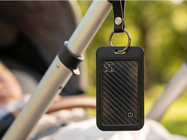 TRSC001CF-Tracking card secured to baby stroller