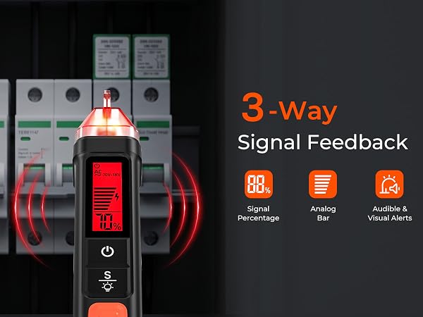 YOWEXA CC3230 showing signal percentage, analog bar, and audible visual alerts.